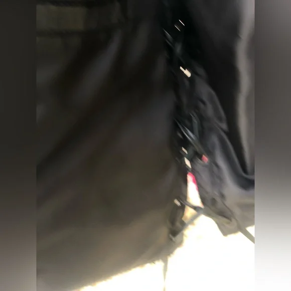 Vintage 90s grunge punk biker black leather side lace up leather vest - Picture 8 of 11